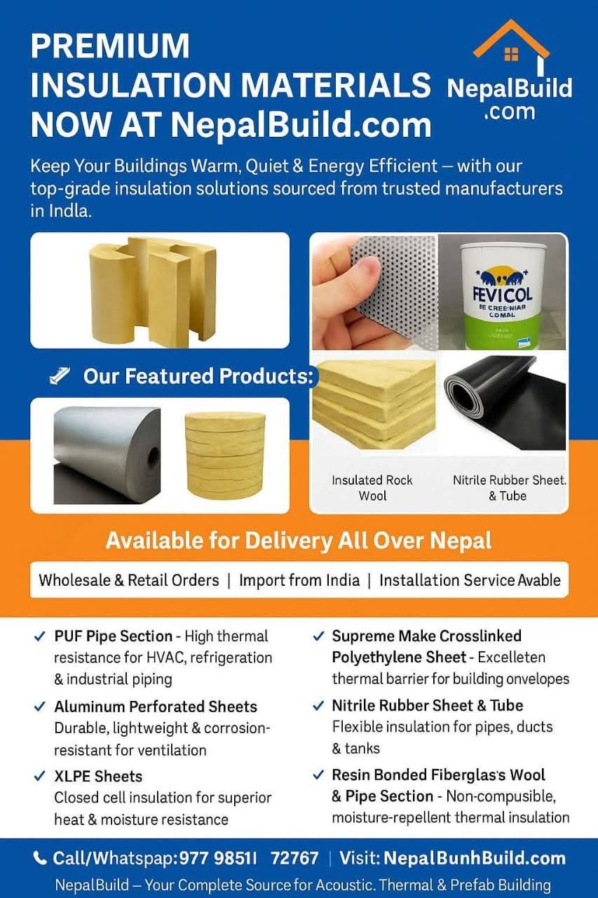 Insulation materials for Kathmandu 