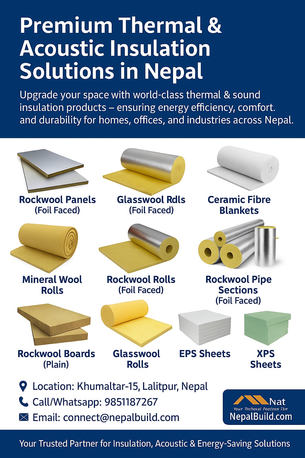 Insulation materials list for Kathmandu Nepal 